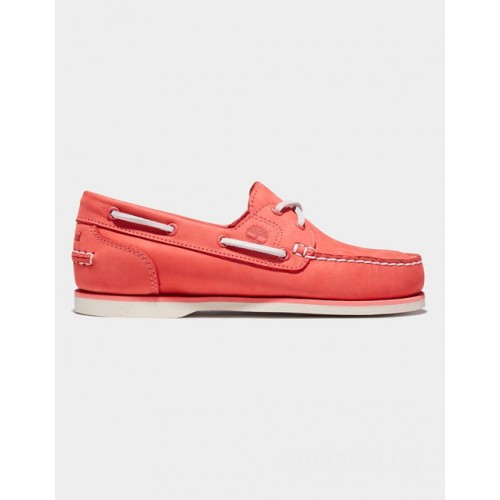 Timberland classic 2-eye boat shoe for women in red