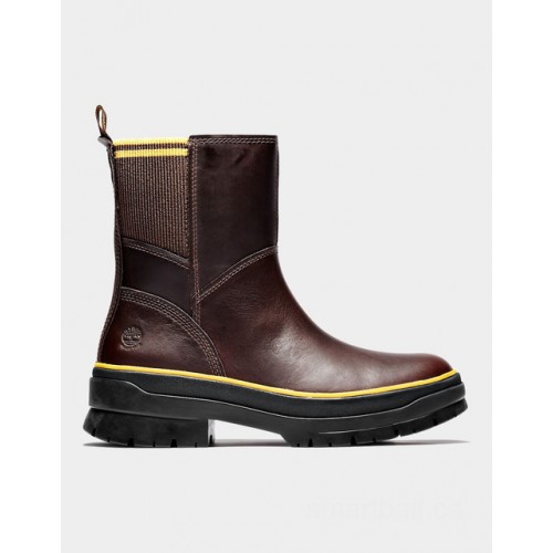 Timberland malynn side-zip boot for women in brown