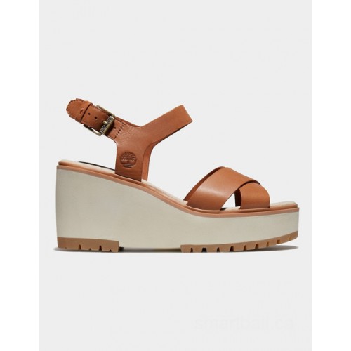Timberland koralyn wedge sandal for women in brown