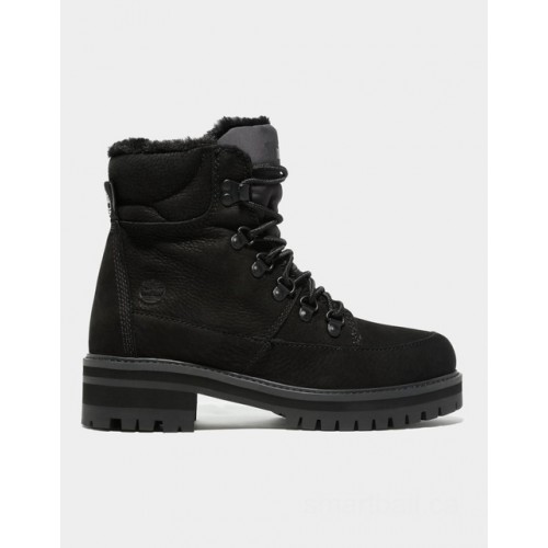 Timberland courmayeur valley shearling boot for women in black