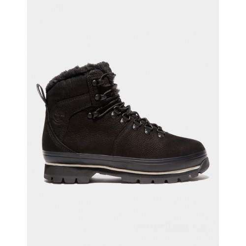 Timberland euro hiker lined boot for women in black