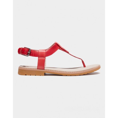 Timberland chicago riverside thong sandal for women in red