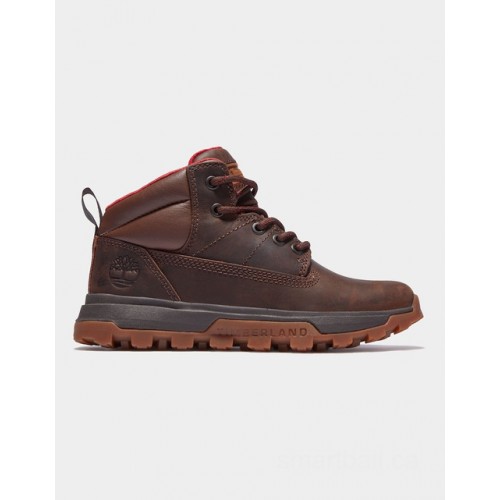 Timberland treeline mid hiker for youth in dark brown
