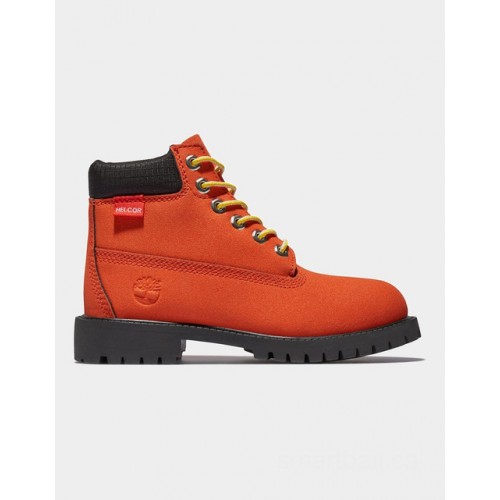 Timberland timberland® premium 6-inch waterproof boots for junior in orange