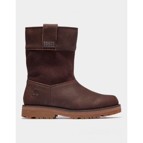 Timberland courma kid pull-on boot for youth in brown