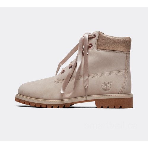 Timberland junior 6 inch boot  light  taupe  