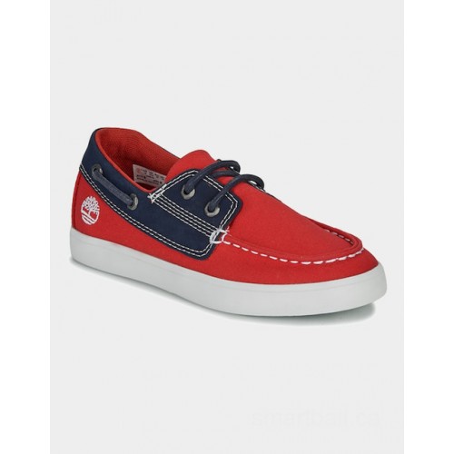 Timberland newport bay boat shoe td  red  blue  