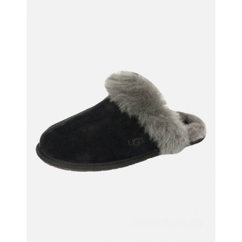UGG scuffette ii womens black and grey slippers      