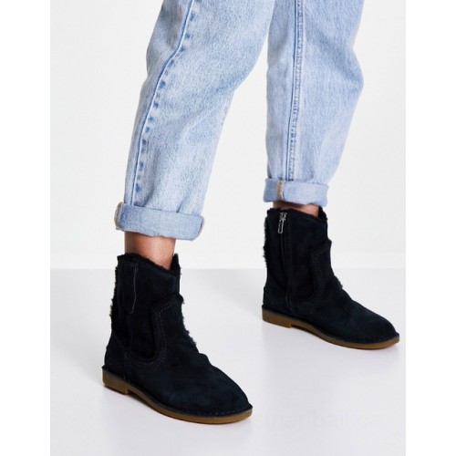 UGG catica suede ankle boots in black      