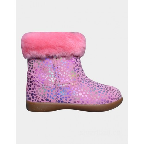 UGG toddler girl's jorie ii pink metallic spot boots        