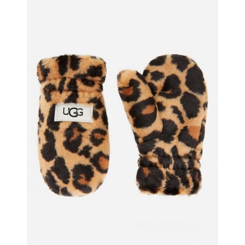 UGG kids' faux fur gloves - butterscotch - ugg        