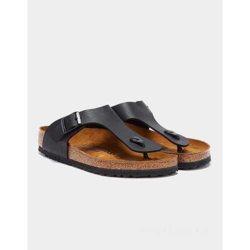 Birkenstock ramses birko-flor mens black sandals