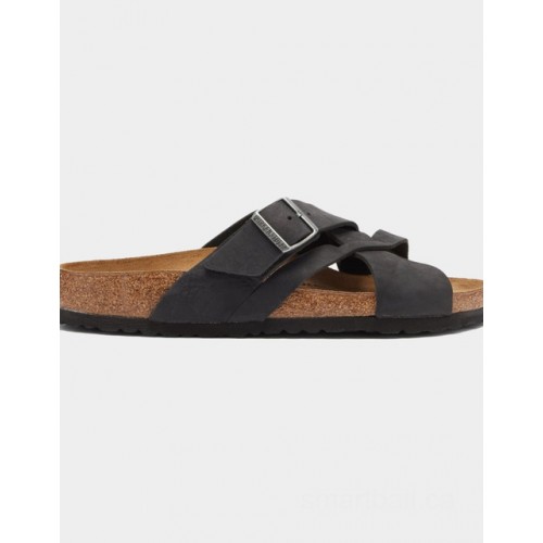 Birkenstock lugano oiled-leather sandals