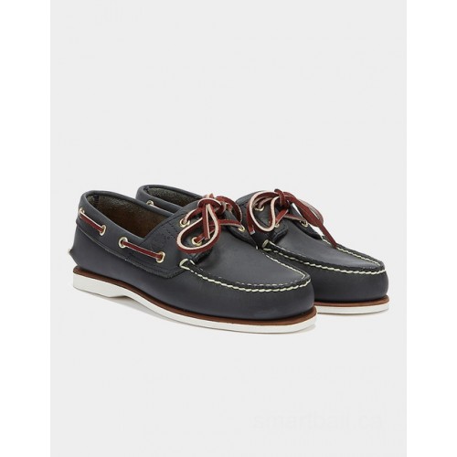 Timberland classic mens navy leather boat shoes