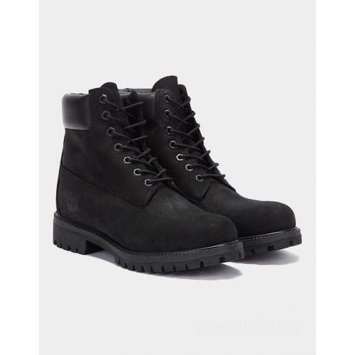 Timberland premium 6 inch nubuck mens black  leather boots