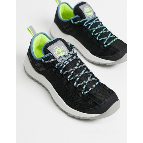 Timberland solar wave low fabric mesh trainers in black