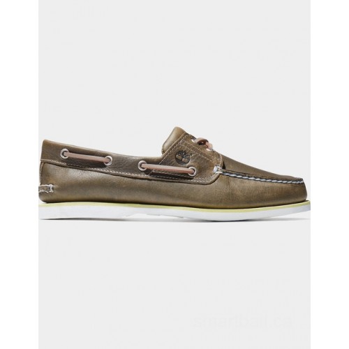 Timberland classic boat shoe for men in greige