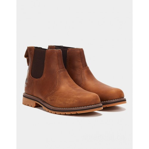 Timberland larchmont chelsea mens rust boots