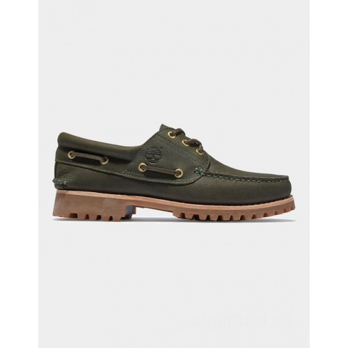 Timberland timberland® authentic 3-eye boat shoe for men in dark green