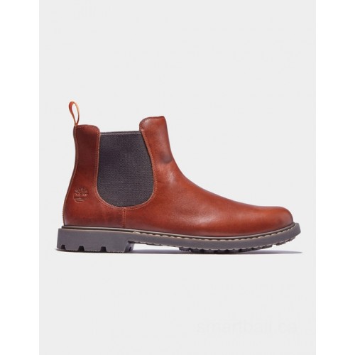 Timberland men's belanger ek+ leather chelsea boots in brown
