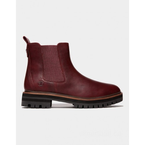 Timberland london square chelsea boot for women in burgundy